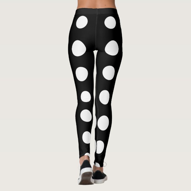Black & White Dot Leggings (Back)