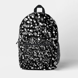 BLACK &WHITE DOT PRINTED BACKPACK