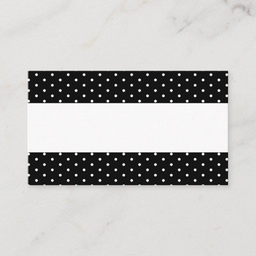 Customizable Black White Dots Elegant Wedding Name Place Cards Business Card Templates