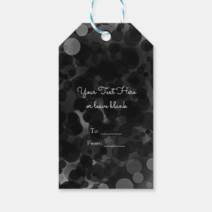 Black & White Dots Modern Chic Party Custom Favor Gift Tags