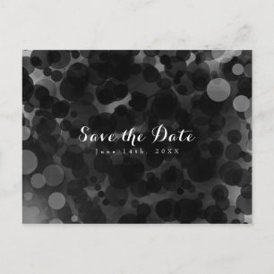Black & White Dots Modern Chic Party Save the Date Announcement Postcard