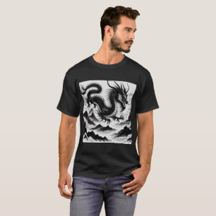 Black white dragon T-Shirt