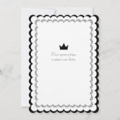 Black White Dream Castle In The Clouds Baby Shower Invitation (Back)