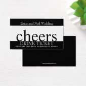 Black White Drink Ticket for Wedding Receptions (Desk)