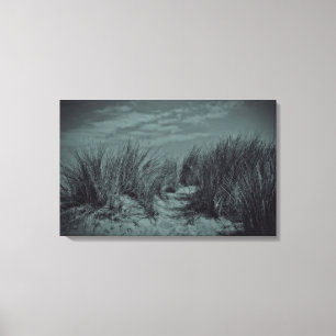 Black - White dunes Canvas Print