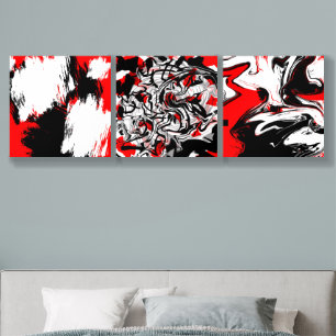 Black White Dusty Reds Acrylic Photo Tile