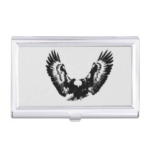 Black & White Eagle Business Card Case