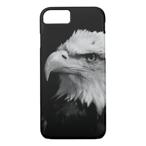 Black  White Eagle Eye Artwork iPhone 87 Case