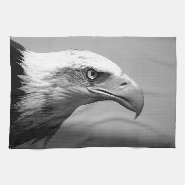 Black & White Eagle Eye Towel (Horizontal)