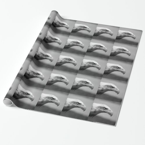 Black  White Eagle Eye Wrapping Paper