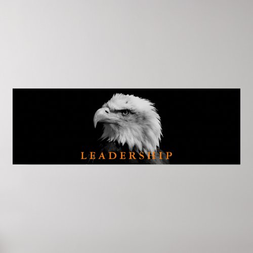 Black  White Eagle Leadership Poster