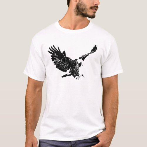 Black  White Eagle T_Shirt