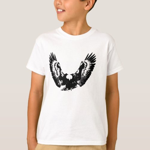 Black  White Eagle T_Shirt