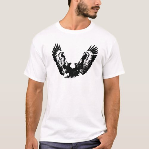 Black  White Eagle T_Shirt