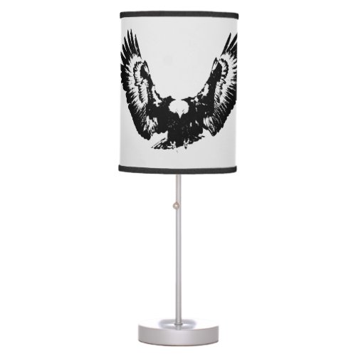 Black  White Eagle Table Lamp