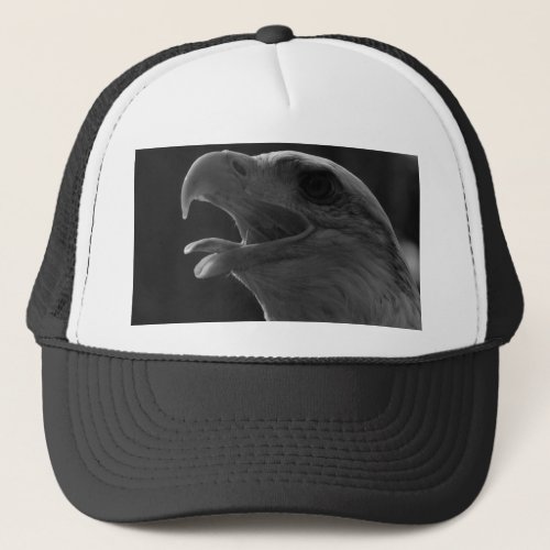 Black  White Eagle Trucker Hat