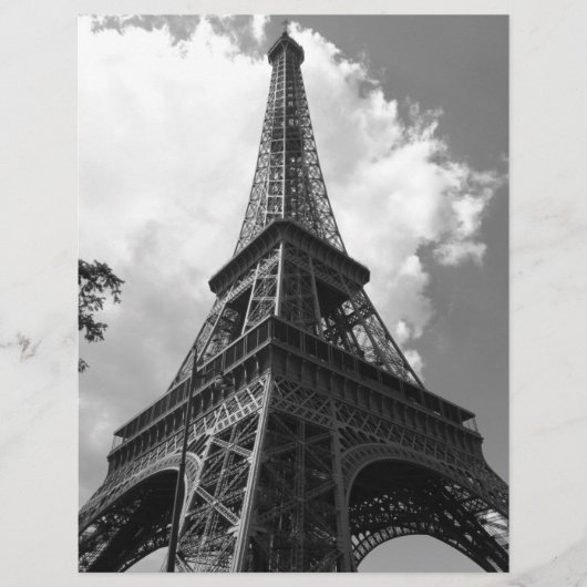 Black & White Eiffel Tower in Paris (Front)