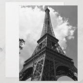 Black & White Eiffel Tower in Paris (Front/Back)