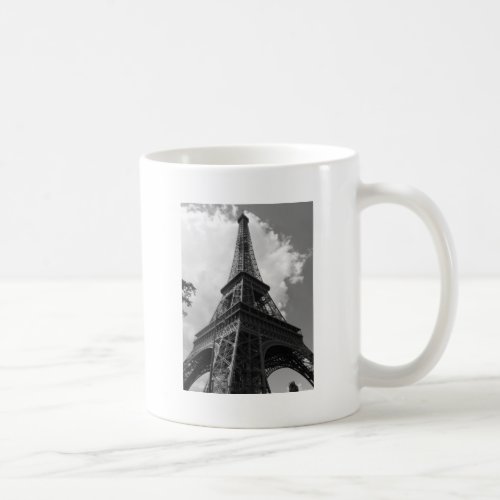 Black  White Eiffel Tower in Paris Coffee Mug