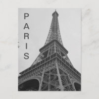 Black & White Eiffel Tower in Paris France Travel
