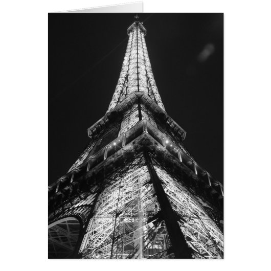 Black White Eiffel Tower Paris Europe Travel (Front)