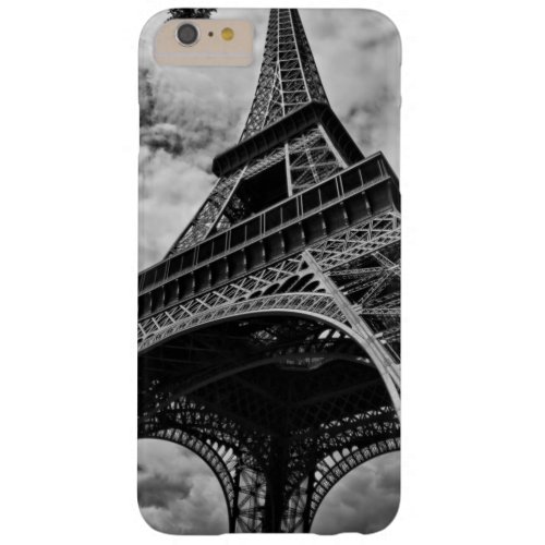 Black White Eiffel Tower Paris Europe Travel Barely There iPhone 6 Plus Case