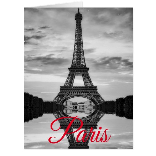 Black White Eiffel Tower Paris European Travel
