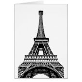 Black white Eiffel Tower Paris France Art Artwork (Front)