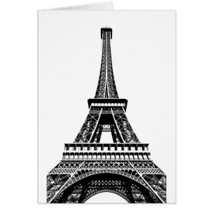 Black white Eiffel Tower Paris France Art Artwork