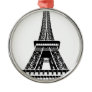 Black white Eiffel Tower Paris France Art Artwork Metal Ornament