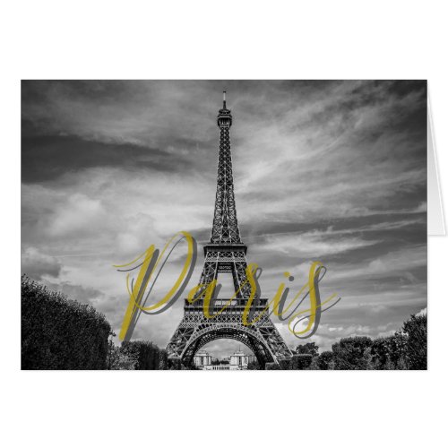 Black & White Eiffel Tower Paris France Cards