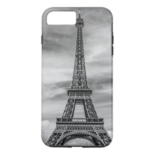 Black  White Eiffel Tower Paris France iPhone 8 Plus7 Plus Case