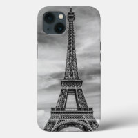 Black & White Eiffel Tower Paris France