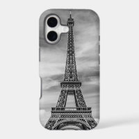Black & White Eiffel Tower Paris France