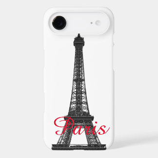 Black White Eiffel Tower Paris Love City Travel iPhone 17 Air Case