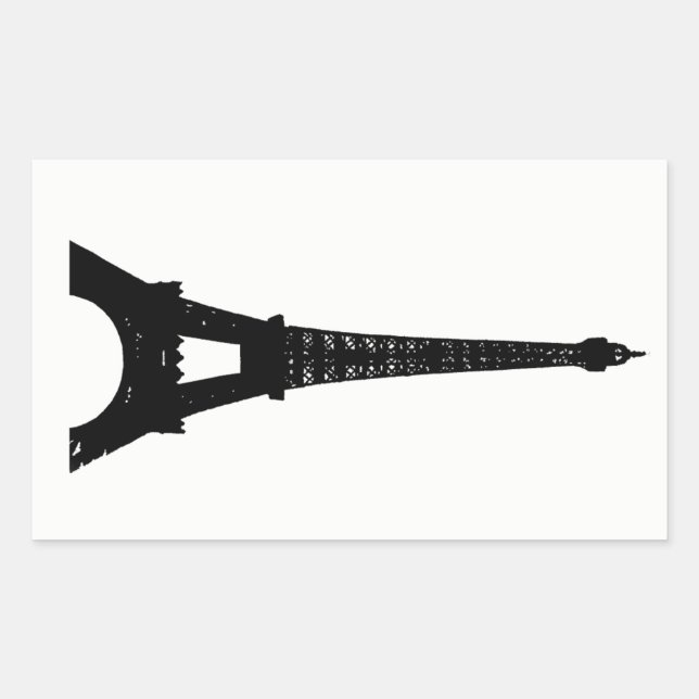 Black & White Eiffel Tower Sticker (Front)