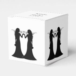 Black White Elegance Brides Wedding Favor Box
