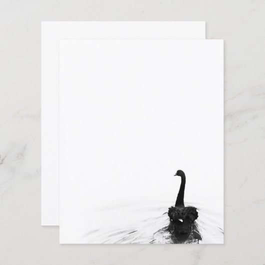 Black & White Elegant Black Swan (Front/Back)