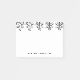 Black White Elegant Botanical Tropical Branch Post-it Notes