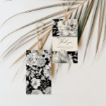 Black White Elegant Floral Wedding Thank You Gift Tags<br><div class="desc">Gift tags featuring line art florals with a modern layout and an elegant script. You can choose from several pastel background or contact us for a custom design through chat or email. Check our store for more matching items from this collection.</div>