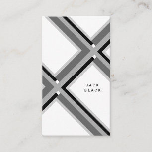 Black white elegant geometric pattern art deco business card