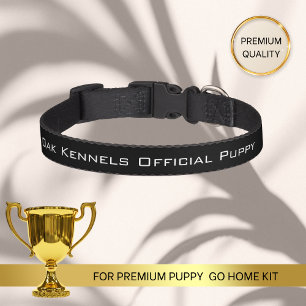BLACK WHITE Elegant Kennels Official Puppy Collar