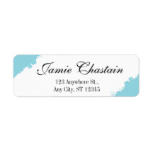 Black & White Elegant Minimalist Return Address 