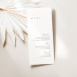 Black & White Elegant Minimalist Wedding Flat Menu<br><div class="desc">Design features an handwritten font and modern minimalist design. Designed to coordinate with for the «SERENA» Wedding Invitation Collection. To change details, click «Personalize». To move the text or change the size, font, or color, click «Click to customize further» It. View the collection link on this page to see all...</div>