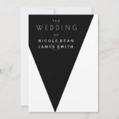 Black & White Elegant Modern Wedding Event Invitation (Front)