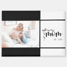 Black White Elegant Mom Established Bow Add Photo