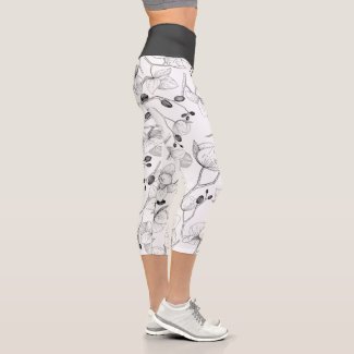 Black & white elegant orchid floral modern