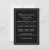 Black & White Elegant Photo Wedding Invitation | Zazzle