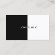 Black White Elegant Simple Plain Modern Trendy Business Card at Zazzle