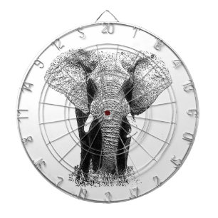 Black & White Elephant Dartboard